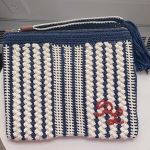 NWOT Ralph Lauren Striped Clutch/Cosmetic Bag